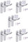 HANDLEZONE® 5 Sets Avis Internal Door Handles on Backplate Lever Latch Packs with Ball Bearing Hinges - Polished Chrome