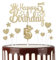 mciskin 5th Happy Birthday Candles Cake Toppers, Crown Number 5 Candle for Cake, Girls 5th Birthday Decorations, Cake Candles Cake Topper for Baby Birthday Party Wedding Anniversary (Champagne Gold)