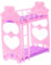 DRESSOOS Kinderspielzeug Puppenhaus Etagen Bett Hochbett Puppenhausbettwäsche Doppelbett Puppenmöbel Schlafzimmer Puppenhausmöbel Etagenbett Babywiege Spielzeuge Mini Zubehör Plastik
