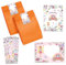 Minkocards 12 Einladungskarten zum Kindergeburtstag Feen Prinzessin Mädchen Einladung Mädchengeburtstag incl. 12 Umschläge, 12 Partytüten/orange, 12 Aufkleber, 12 Lesezeichen