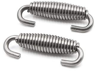 A ABSOPRO Molle per Tubo di Scarico Moto Girevoli in Acciaio Inossidabile Tono Argento (Set di 2)