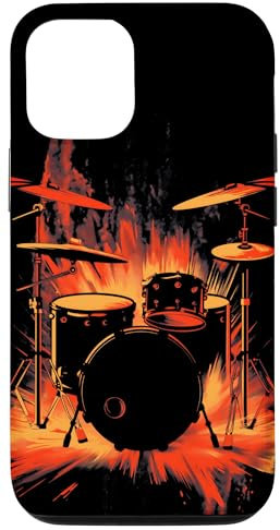Coque pour iPhone 12/12 Pro Batterie explosive avec flammes dentelées et fumée