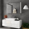 Bathroom Mirror Cabinet 3 Doors Storage Cupboard Wall Mounted Bath Cabinet with Adjustable Shelves Organiser Waterproof Wooden Bathroom Cabinets with Mirror White