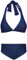 Aquarti Mädchen Bikini Set Bustier Bikinislip Zweiteiliger Badeanzug, Farbe: Zum Binden - Dunkelblau, Größe: 164