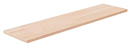 vidaXL Shelf Board 80x20x1.5 cm Untreated Solid Wood Oak