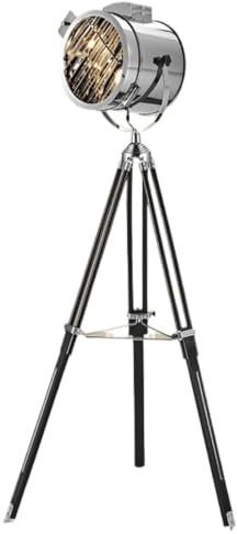 VRLMUOTF Lamp Stand Floor Lamp Standing Light Industrial Style Floor Lamp Tripod Standing Lamp with Stainless Steel Lampshade Reading Light High Pole Lamp Standing Lamp