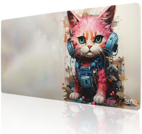 Tilt Schreibtischunterlage 100x50 cm Gaming Mauspad XXL | Rutschfester Mousepad Groß für Schreibtisch und PC Gadgets | Wasserdichter Desk Mat (Junkyard Cat)