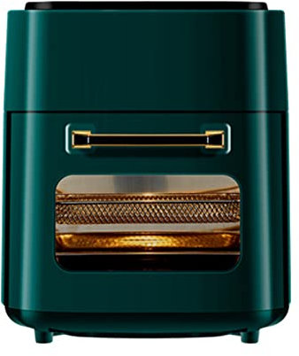 Friggitrice ad aria multifunzionale Friggitrice ad aria, forno multifunzionale Homekebab Shop da 15 litri di grande capacità, forno elettrico completamente automatico, (colore: verde scuro) Stabilize