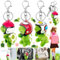 Weploda 3 Pièces Tortue en Peluche Porte - clés, Porte-clés peluche tortue 10cm, Porte-clés tortue en peluche verte, Porte-clés en peluche poupée tortue, décoration de sac à dos