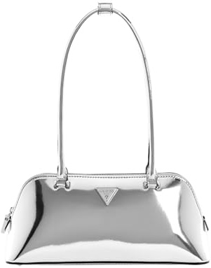 GUESS Arnela Shoulder Satchel Silver