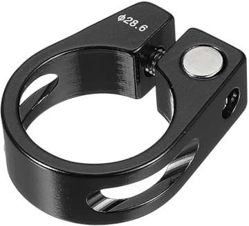 PATIKIL 28.6mm Cycles Bike Seat Post Clamp, Aluminum Alloy Seat Tube Clip Bike Quick Release Clamp for Mountain Bike Road Bike Gear Track Bike Folding Bike Black