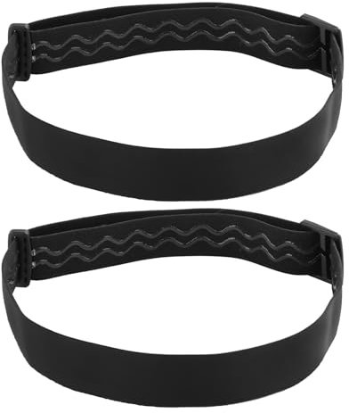 2pcs Elastic Headlamp Strap, Black Adjustable Headlamp Band Not Easy to Fall Elastic Head Lamp Holder Replacement for Most Black Diamond Petzl Princeton Tec Fenix Streamlight [Energy Class A+]