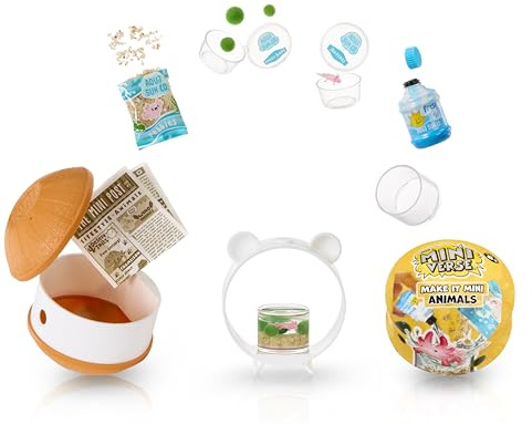 MGA's Miniverse Make It Mini Tiere Mini-Sammlerstücke, Geheimnisvolle Blindverpackung, Miniaturen, Kunstharz-Bastelspiel, Nachgebildete Tiere + Lebensräume, Nicht ESSBAR – Für Sammler ab 8 Jahre
