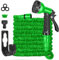 Tubo Acqua Giardino, Canna Acqua Giardino da 30 Metri con 8 Modalità Pistola a Spruzzo Tubo Espandibile da 3/4 e 1/2 Pollice Adattatore Flexible Garden Hose, Verde