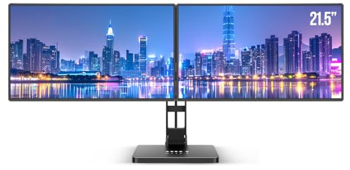 DEPGI 21 Laptop Screen Extender, Freestanding Laptop Screen Extender, 2x21 FHD IPS Extended Monitor Versatile Dual & One-Click Mirror Modes for All 13-17 Laptops (Mac/Windows/M1-M3 Compatible)