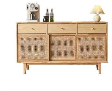 LAPADULA Konsolenschrank Esszimmer-Sideboard im Wabi-Sabi-Stil for Zuhause, Wohnzimmer, Holzboden, Aufbewahrungsschrank Buffet-Aufbewahrungsschrank