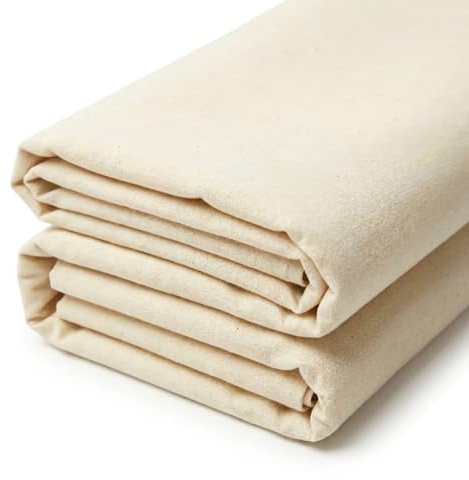 Nesselstoff Meterware 20m x 170cm Baumwollstoff 130g/m² Natur | Ungebleichte Rohbaumwolle in Leinenoptik, ideal für Nähen, Basteln, Vorhänge und Tischdecken, Oeko-Tex Standard 100