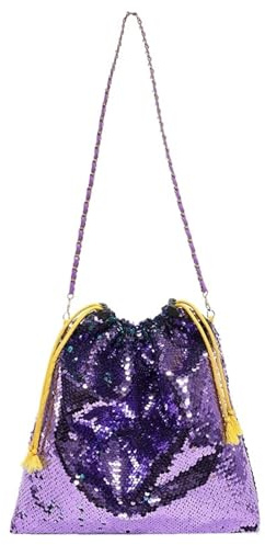 Borsa A Secchiello Da Donna Borsa da sera Borsa a secchiello da donna Borsa a tracolla Borse da donna for feste Borse da donna Borse glitterate for ragazze Per Viaggi Autunnali, Escursionismo(PURPLE)