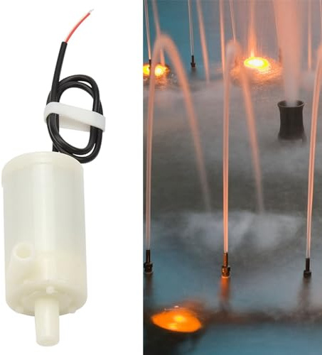 Mini Acqua Pompa Sommergibile, DC 3V/5V/6V, Ontana a Basso Rumore, Orizzontale Anfibia Fontane, Acquario Uso con Fontana Piscina e Giardino