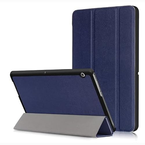 Funda para tablet Huawei MediaPad T3 10 2017 de 9.6 pulgadas (AGS-W09 AGS-L09 AGS-L03), funda rígida de piel sintética ultrafina para Huawei MediaPad T3 10 2017 (AGS-W09 AGS-L09 AGS-L03) (azul)