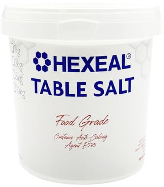Hexeal Table Salt 1kg Bucket – 1kg Cooking and Seasoning | For Everyday Culinary Use, Enhancing Flavors in Your Favorite Dishes