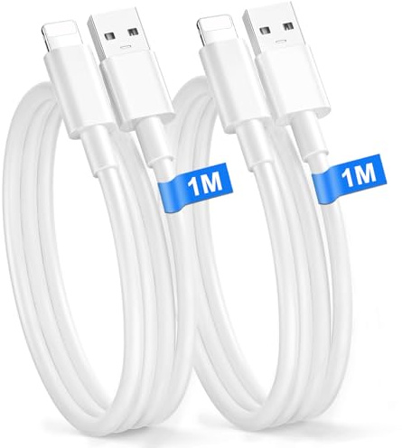 iPhone Charger Cable 1M 2Pack[Apple MFi Certified], USB to Lightning Cable iphone Fast Charger cable for iPhone 14 13 12 11 Pro Max XS XR X SE 8 7 6 5 iPad iPod, Fast Charge iphone Charging Lead Wire