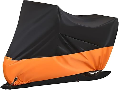 Housse Moto pour KTM 1290 Super Adventure S 1290 SAS 2021 2022 2023 2024 2025, Oxford Tissu Moto Bâche Exterieur Protection Résistant Aux UV Bâche Protection,D-Black+Orange