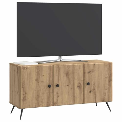 vidaXL TV-Schränk Artisan-Eiche 99 x 34,5 x 50 cm Holzwerkstoff, Wohnzimmer, Rechteckiges Mediencenter mit viel Stauraum, Moderner TV-Ständer und Ausstellungsregal