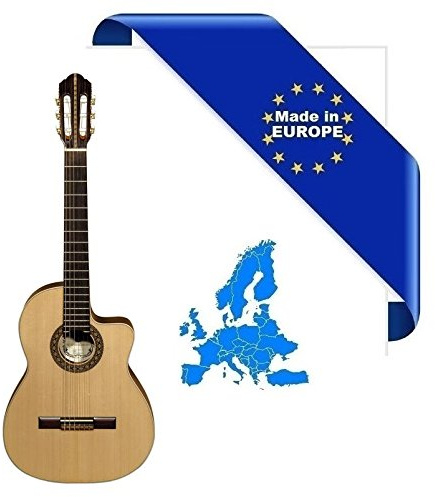 CHITARRA CLASSICA 4/4 SM45 MADE IN EUROPE TOP CEDRO MASSELLO FONDO-FASCE PALISSANDRO ROSETTA INTARSIATA SPALLA MANCANTE MANICO MOGANO TASTIERA PALISSANDRO SCALA 650MM