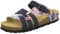 AFS-Schuhe 2122 Mules en cuir véritable, pantoufles de qualité supérieure, pour femmes, avec semelles Eva, fabriquées en Allemagne, bleu, 40 EU