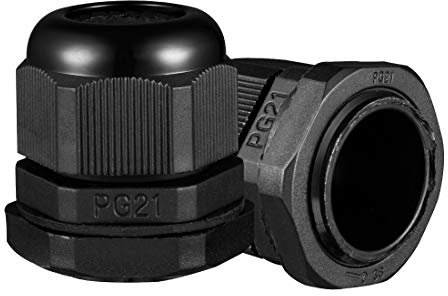 sourcing map 10 Pcs PG21 Waterproof IP68 Nylon Cable Gland Joint Adjustable Locknut for 13mm-18mm Dia Cable Wire