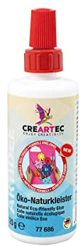 CREARTEC Öko-Naturkleister - schadstoffrei - Verkleben von Textilien und Werkstoffen möglich -Kunststoffflasche mit Streichverschluss - 120g - Made in Germany