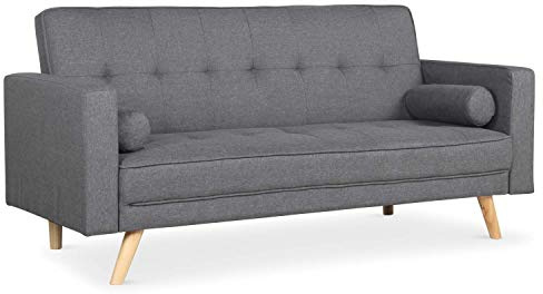 Menzzo Slow Sofa, Stoff, Dunkelgrau, 186