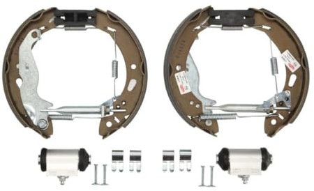 DELPHI KP1131 Bremsenset Trommelbremse Bremsbacken Satz mit Radbremszylinder mit Zubehör Hinten Kompatibel mit FORD Fiesta Mk6 Schrägheck JA8, JR8