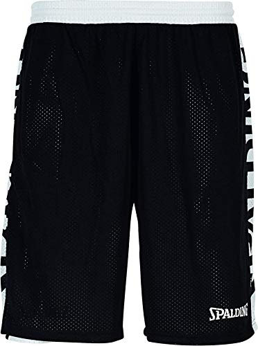 Spalding Herren Shorts Essential Shorts, Schwarz/Weiß, 3XL, 300502501