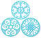 Silicone Trivet Mat - Non-Slip & Heat Resistant Kitchen Hot Pads for Countertops & Table - Kitchen Trivets for Hot Dishes & Cookware - Hot Pot Holder for Pots & Pans - Sky Blue,Set of 3
