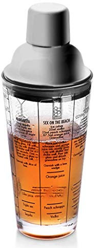 Shaker Coctelera Coctéles Y Accesorios Set De Coctelera De Coctelera De Vidrio Coctelera Kit Profesional De Diseño En Tres Etapas con Escalas para Principiantes, Hogar, Restaurantes, Hotele