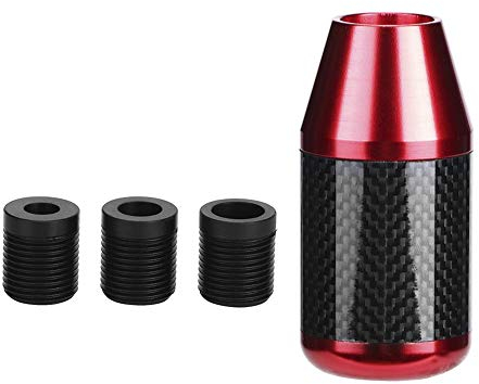 VOBOR Auto-Schaltknauf Universal Carbon-Schaltknauf Auto-Modifikationszubehör(rot)