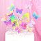 witgift 9 Stücke Schmetterlinge Geburtstag Kuchendekoration,Regenbogen Schmetterling Happy Birthday Kuchen Tortendeko,Cupcake Tortenstecker Kuchendeckel Topper für Mädchen Frauen Dame