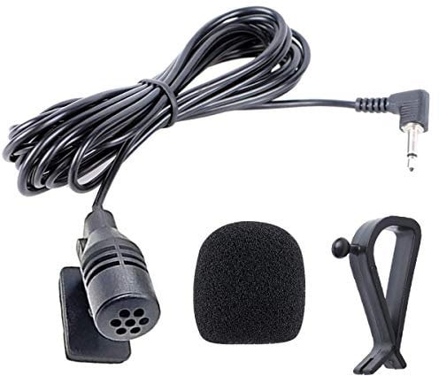 NewTH 3.5mm Microphone HD Voice Assembly Mic for Kenwood Sony Boss Corehan Power Acoustik JVC Jensen Alpine Car Vehicle Head Unit Bluetooth Enabled Stereo Radio DVD GPS, 3M Cable, Plug and Play
