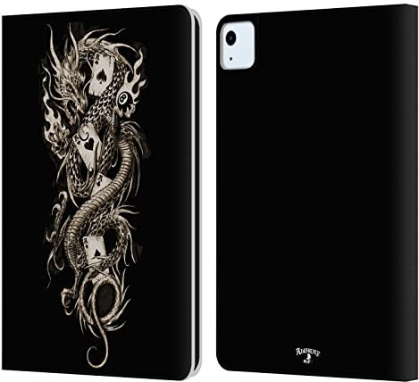 Head Case Designs Licenciado Oficialmente Alchemy Gothic Imperial Dragón Carcasa de Cuero Tipo Libro Compatible con Apple iPad Air 2020/2022