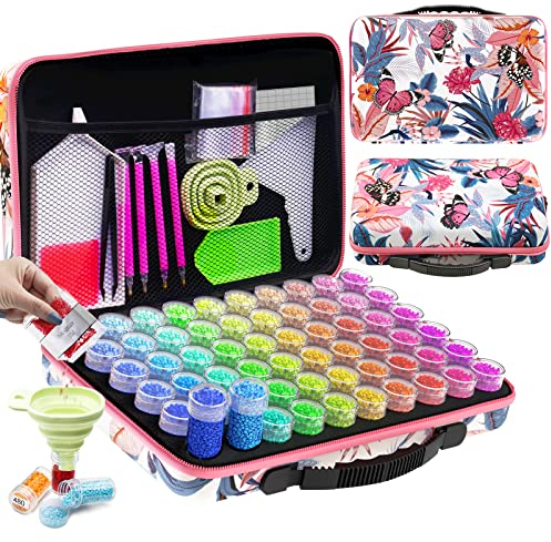 ARTDOT 5D Diamond Painting Zubehör Boxen, 60 Stück Diamond Painting Aufbewahrungsbox für Diamond Painting Bilder Steine Samen Schmuck Strass Perlen DIY Handwerk Als Geschenk