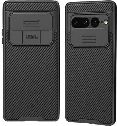 XTCASE für Google Pixel 7 Pro Hülle Kameraschutz Handyhülle - Kamera Schutz mit Schieber, Premium Hybrid PC + TPU rutschfest Stoßfest Kratzfest Schutzhülle - Schwarz
