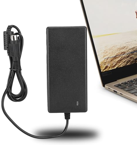 Adaptador de Corriente de 12 V 5 A, Adaptador de Cargador de Portátil de 4 Pines, Alto Voltaje de Salida, Forma de Onda Pequeña, Baja Interferencia, Protección Múltiple, Aplicable a Sanyo CLT2054 LCD