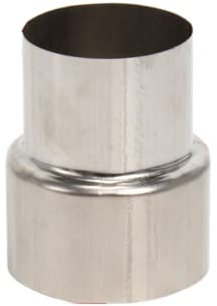 Lioaeust Raccord de conduit en acier inoxydable - Réducteur de tuyau de poêle - Adaptateur de cheminée pour raccordement de tuyau de conduit, Ø 60 mm/Ø 50 mm