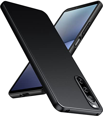 TesRank Sony Xperia 10 V Hülle, Matte Oberfläche Soft Hüllen [Ultra Dünn] [Kratzfest] TPU Schutzhülle Case Weiche Handyhülle für Sony Xperia 10 V-Schwarz