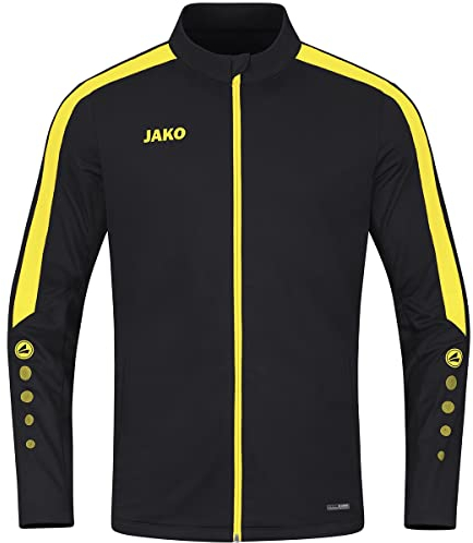 JAKO Kinder Polyesterjacke Power, Schwarz/Citro, 140