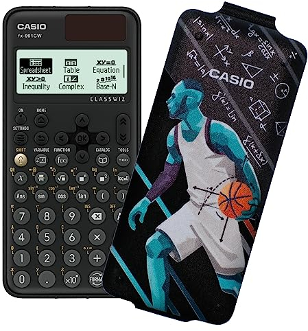 Casio FX-991CW (Modell 2023) Wissenschaftlicher Taschenrechner, 540 Funktionen mit Designcover Basket