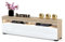 Euro Style TV-Schrank mit LED Stand Tv-Lowboard für Wohnzimmer Schlafzimmer Fernsehschrank Fernsehtisch Sideboard HiFi-Schrank Kommode 50 Zoll, Eiche/Weiß Hochglanz, 120cm