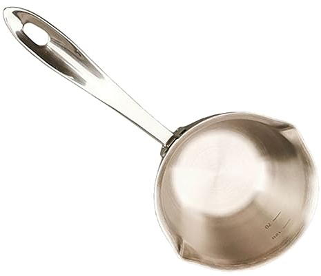 BESTonZON Milk Pot Raclette Wax Melting Pot Milk Warmer Pot Double Boiler Butter Melting Pot Metal Melting Pot Coffee Warmers Butter Coffee Milk Warmer Stainless Steel The Dish Candy